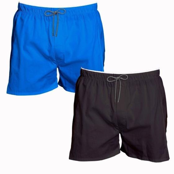 Imagem de Kit 2 Shorts Masculino Calção Liso Academia Bermuda Básica