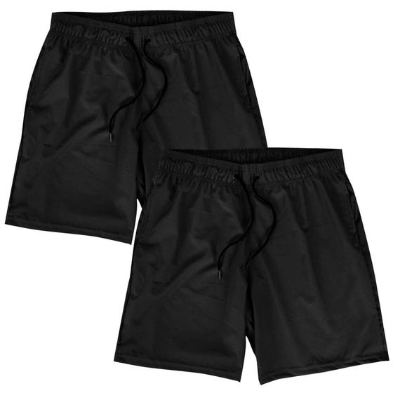 Imagem de Kit 2 Shorts Masculino Elastano Premium Preto WSS Classic