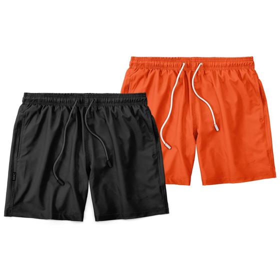 Imagem de Kit 2 Shorts Masculino Liso Praia Piscina Academia Tactel MXC BRASIL