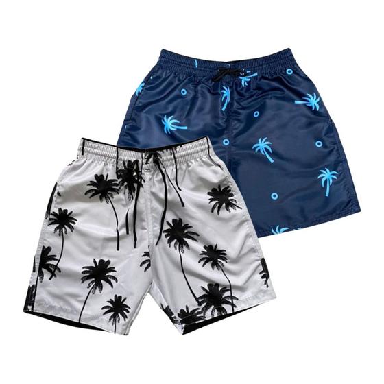 Imagem de Kit 2 Shorts Masculinos Tactel Com Bolsos Moda Praia Verão