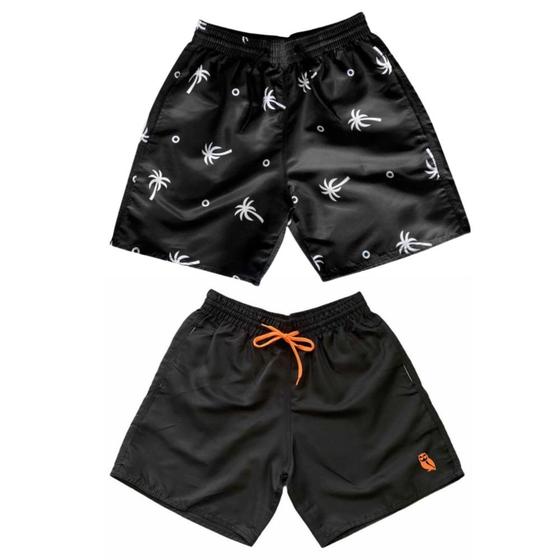 Imagem de Kit 2 Shorts Masculinos Tactel Com Bolsos Moda Praia Viagem