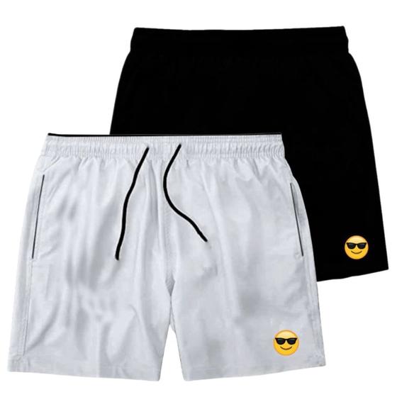 Imagem de Kit 2 Shorts Masculinos Tactel Estampa Com Bolsos Moda Praia