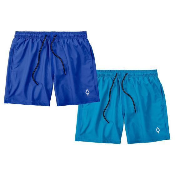 Imagem de Kit 2 Shorts Resina Bermuda Tactel Masculino Liso Lisa Básico Mauricinho 2 Bolsos