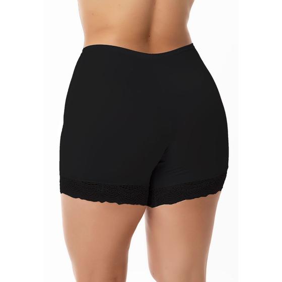 Imagem de Kit 2 Shorts Segunda Pele Ánagua Combinação Barra com Renda Bermuda para Usar Com Vestido
