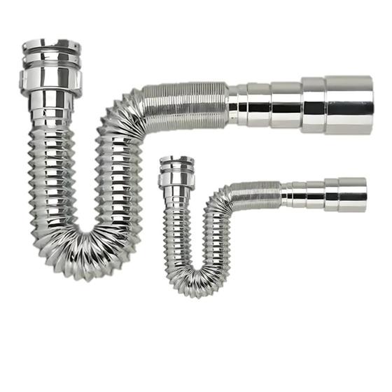 Imagem de Kit 2 Sifão Flexível Multiuso Pvc Tigre Universal Cromado