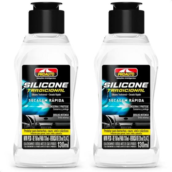 Imagem de Kit 2 Silicones Tradicional Secagem Rápida Proauto 130ml