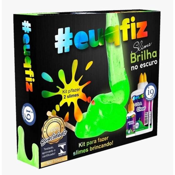 Imagem de Kit 2 Slime Brilha no Escuro Euqfiz