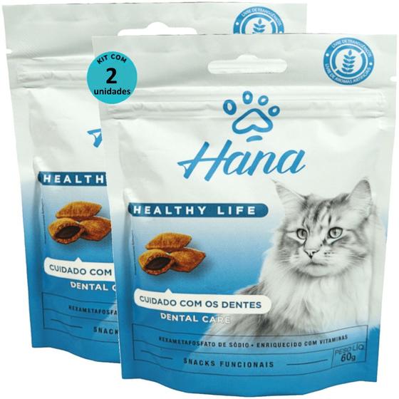 Imagem de Kit 2 Snacks Hana Healthy Life Dental Care P/ Gatos Adultos- 60g