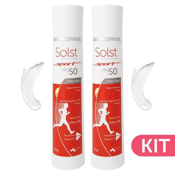 Imagem de KIT 2 Solst Sport Protetor Solar FPS 50 Toque Seco 55g