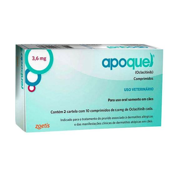 Imagem de Kit 2 Solução Dermatológica Apoquel 3,6mg com 20 Comprimidos