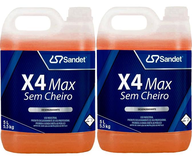 Imagem de Kit 2 Solupan Automotivo Limpeza Pesada Desengraxante Concentrado X4 Sem Cheiro 5l Sandet