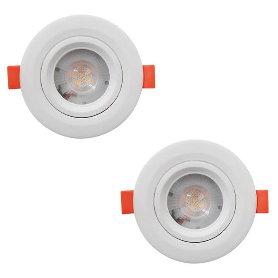 Imagem de kit 2 Spot Led Embutir 5w redondo 6500k branco frio Vany*