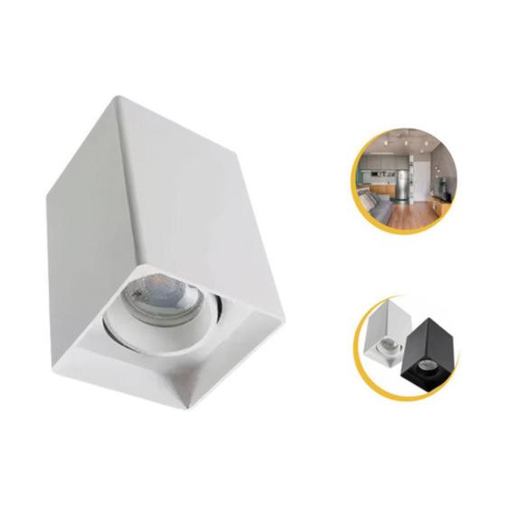 Imagem de Kit 2 Spot Sobrepor Quadrat C/lâmpada Mr16 Quente Ou Neutra