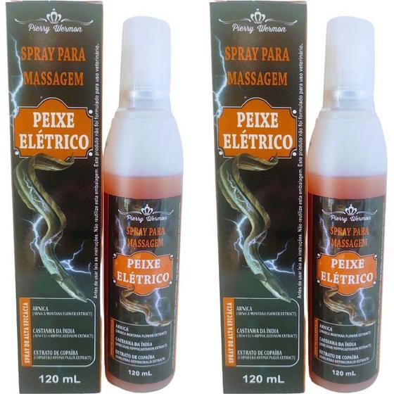 Imagem de Kit 2 Spray Para Massageam Peixe Elétrico Arnica Castanha da Índia e Copaíba 120 ml