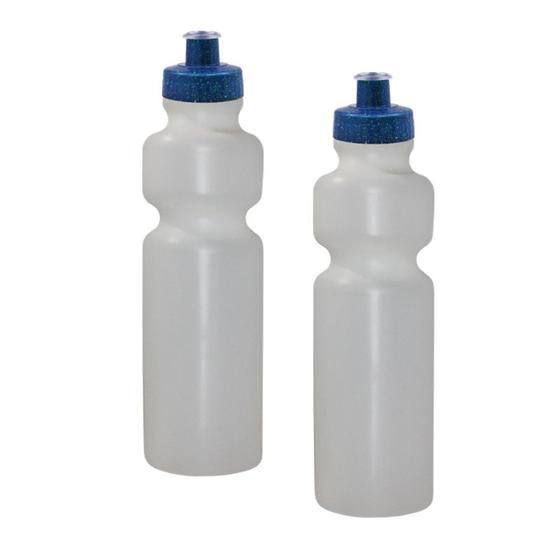 Imagem de Kit 2 Squeezes 750Ml Tampa Fibra Madeira Azul