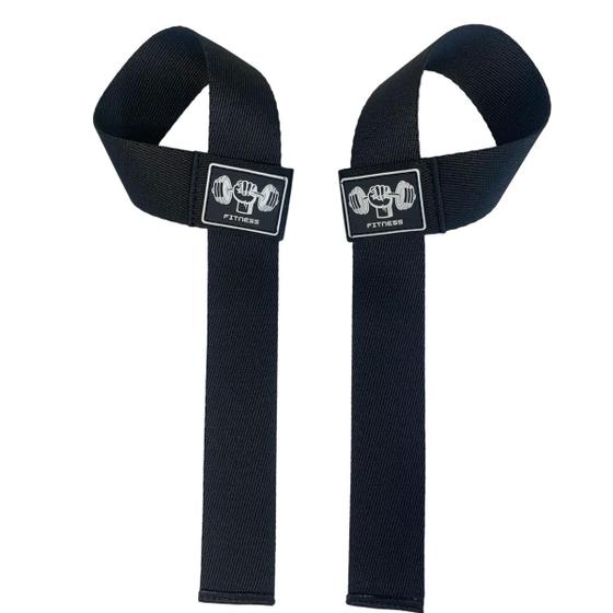 Imagem de Kit 2 Strap Munhequeira Musculação Para Academia Preto