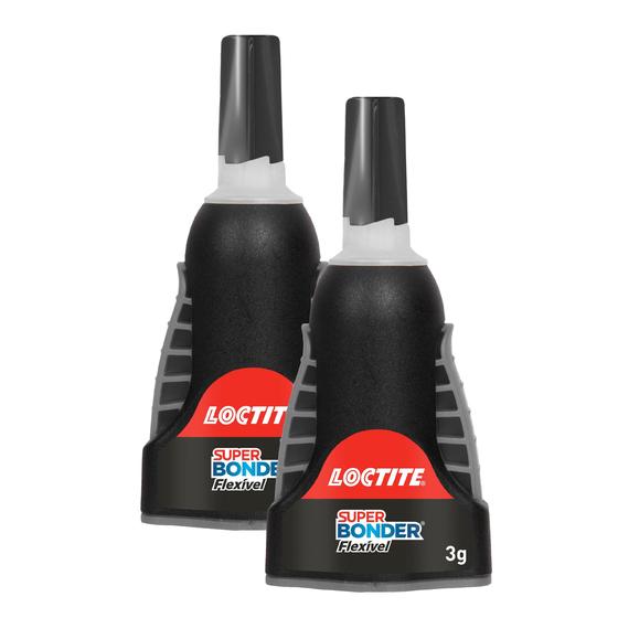 Imagem de Kit 2 Super Bonder Cola Loctite Flexível Gel Control 3g Henkel