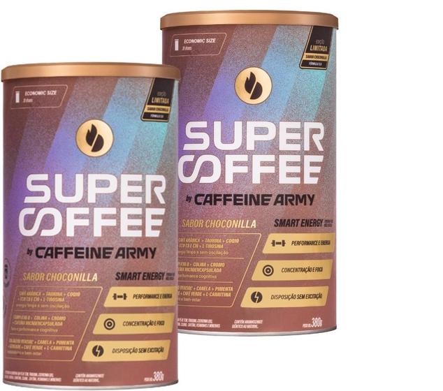 Imagem de Kit 2 super coffee 3.0 choconilla 380g - caffeine army