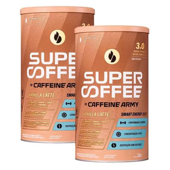 Imagem de KIT 2 Super Coffee 3.0 Economic Size 380g - Baunilha - Caffeine Army