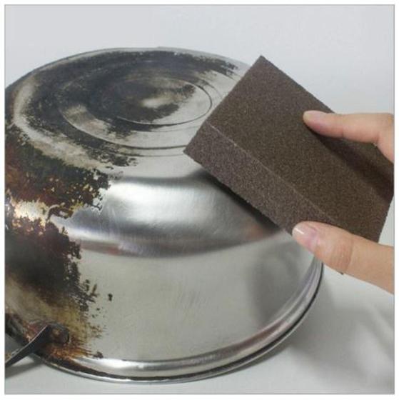 Imagem de Kit 2 Super esponja magica limpa panela metal aluminio aço inox bronze