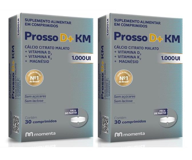 Imagem de Kit 2 Suplemento Prosso D+ KM 30 Cápsulas 1000UI - Momenta