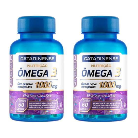 Imagem de Kit 2 Suplemento Vitamina Ômega 3 1000mg 60Cps - Catarinense