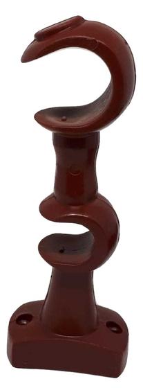Imagem de Kit 2 Suporte Cortina Duplo para Varão 19/28 mm Mogno Pvc