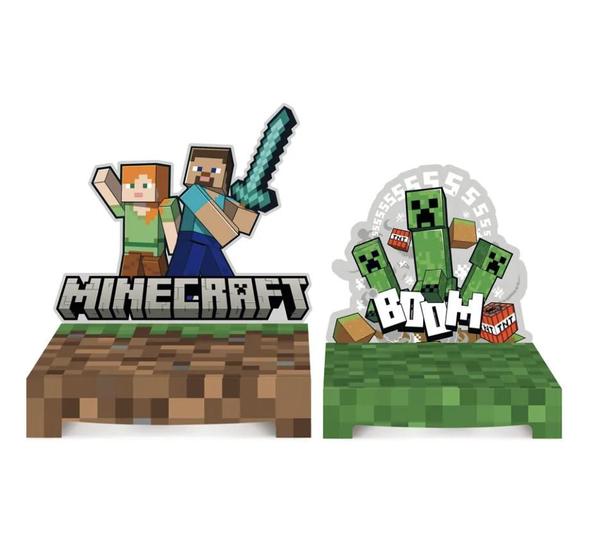 Imagem de Kit 2 Suporte para Doces de papel Festa Minecraft Cromus Festas - Inspire sua Festa Loja