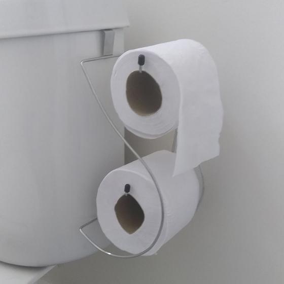 Kit 2 Suporte Porta Papel Higiênico Duplo Aço Cromado Para Caixa Acoplada Banheiro Menor preço em Kit 2 Suporte Porta Papel Higiênico Duplo Aço Cromado Para Caixa Acoplada Banheiro