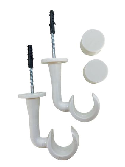 Imagem de Kit 2 Suportes Simples 28mm com ponteira p/ Teto - Pvc