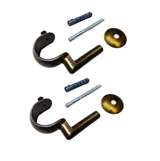 Imagem de Kit 2 Suportes Teto Para Varão de cortina 28mm