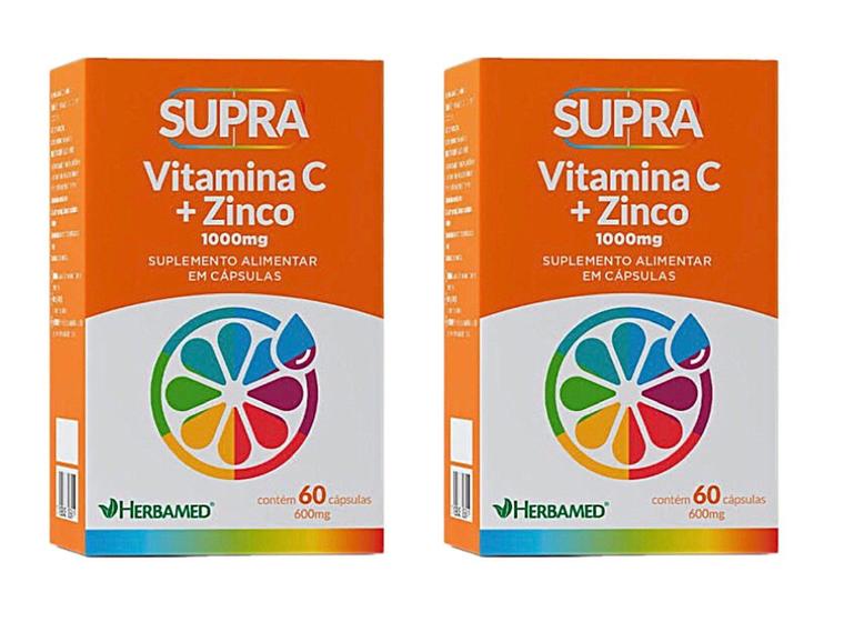 Imagem de Kit 2 Supra Vitamina C + Zinco 60 Cápsulas - Herbamed