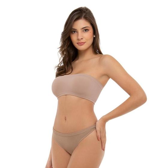 Kit 2 Sutia Faixa Sem Alça Top Sem Costura Sem Bojo Microfibra Trifil Canelado Original Menor preço em Kit 2 Sutia Faixa Sem Alça Top Sem Costura Sem Bojo Microfibra Trifil Canelado Original