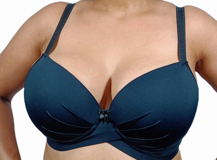 Imagem de Kit 2 sutiã plus size base cruzada reforçado up com bojo
