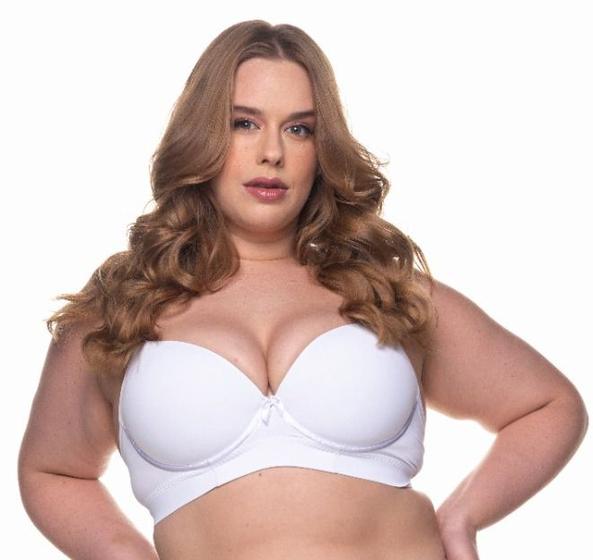 Imagem de Kit 2 Sutiã Plus Size Reforçado Bojão Sutia Soutien Microfibra Moda Feminina Tamanho Maior Lingerie Sustentação Costa