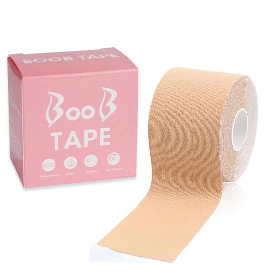 Imagem de Kit 2 Sutiãs Adesivos fita adesiva para Seios Boob Tape com efeito Pushup Levanta os seios 5metros