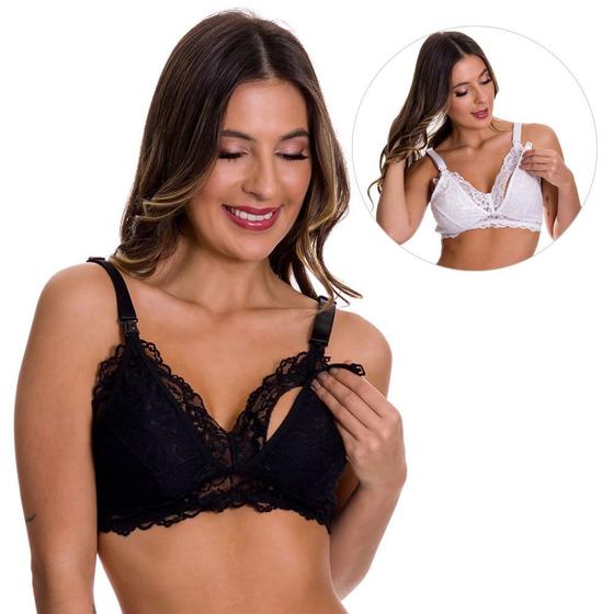 Imagem de KIT 2 Sutiãs Amamentação Pós Parto Lingerie Gestante Estilo Sedutor - V164