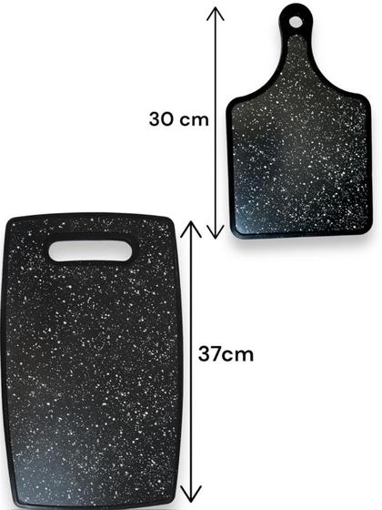 Imagem de Kit 2 Tabuas De Corte Estampada Com Cabo 37/30cm