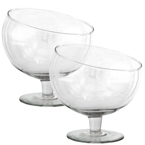 Kit 2 Taça Boca Torta Bomboniere Grande De Vidro Decoração Menor preço em Kit 2 Taça Boca Torta Bomboniere Grande De Vidro Decoração