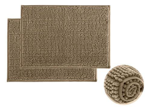 Imagem de  Kit 2 Tapetes De Banheiro Macarrãozinho Bolinha Antiderrapante 40cm X 60cm