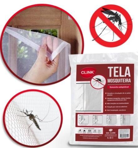 Imagem de Kit 2 Tela Mosquiteira Anti-inseto Mosquito Janela Adaptável