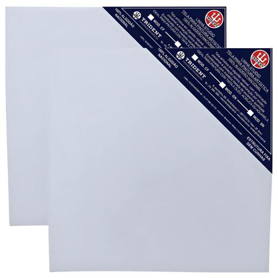 Imagem de Kit 2 Telas  para Pintura Trident Linha Studio Cf 30x30x2,5cm