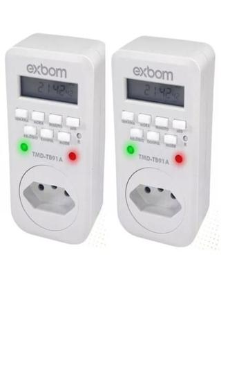 Imagem de Kit 2 Temporizador Timer Digital Lcd Programável  Bivolt