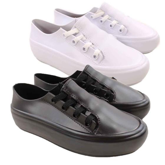 Imagem de kit 2 tênis Casual feminino Slip On Sneakers Street moda