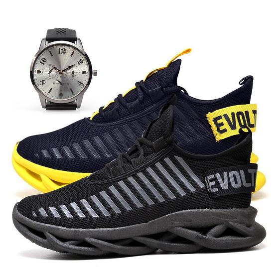 KIT 2 Tênis Easy Style Evoltenn Masculino Solado Trançado Mais Relógio Menor preço em KIT 2 Tênis Easy Style Evoltenn Masculino Solado Trançado Mais Relógio