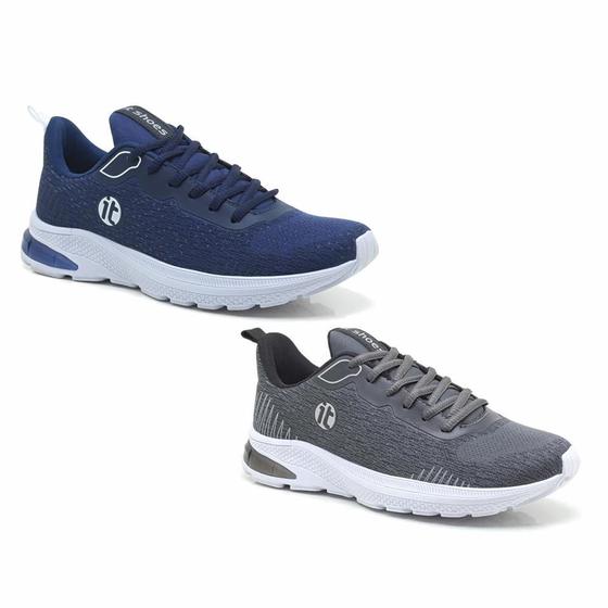 Kit 2 Tênis Masculino Amortecedor Gel Academia Caminhada Menor preço em Kit 2 Tênis Masculino Amortecedor Gel Academia Caminhada