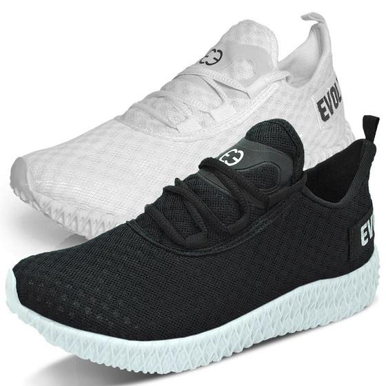 Kit 2 Tênis Masculino Boost Evoltenn Esportivo Colmeia Menor preço em Kit 2 Tênis Masculino Boost Evoltenn Esportivo Colmeia