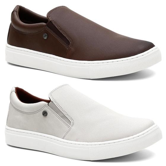 Kit 2 Tênis Slip On Masculino Casual Iate Conforto Macio Menor preço em Kit 2 Tênis Slip On Masculino Casual Iate Conforto Macio