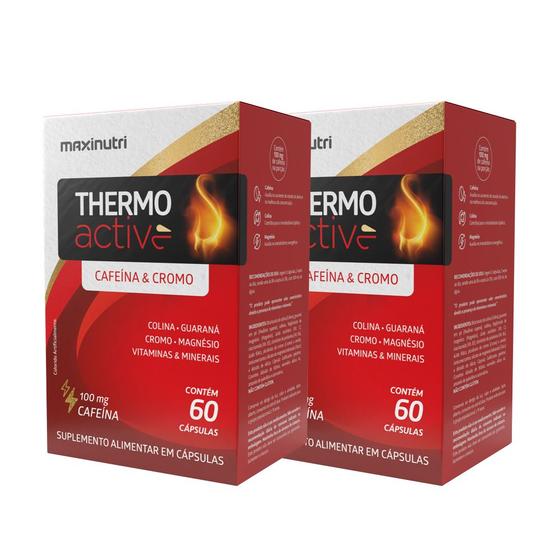 Imagem de Kit 2 Termogênico Thermo Active 60 Cápsulas Maxinutri