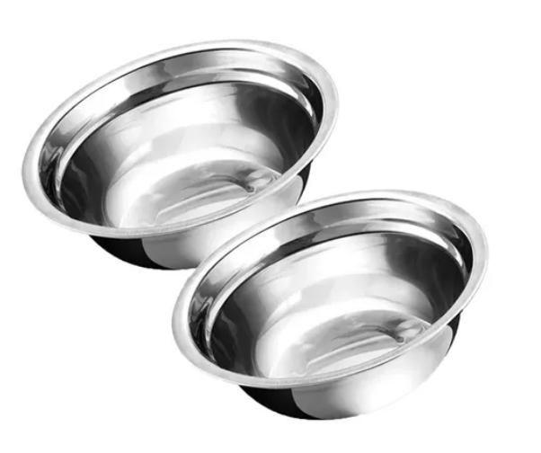 Imagem de Kit 2 Tigela Bowl Inox Comedouro Pet Para Cães E Gatos